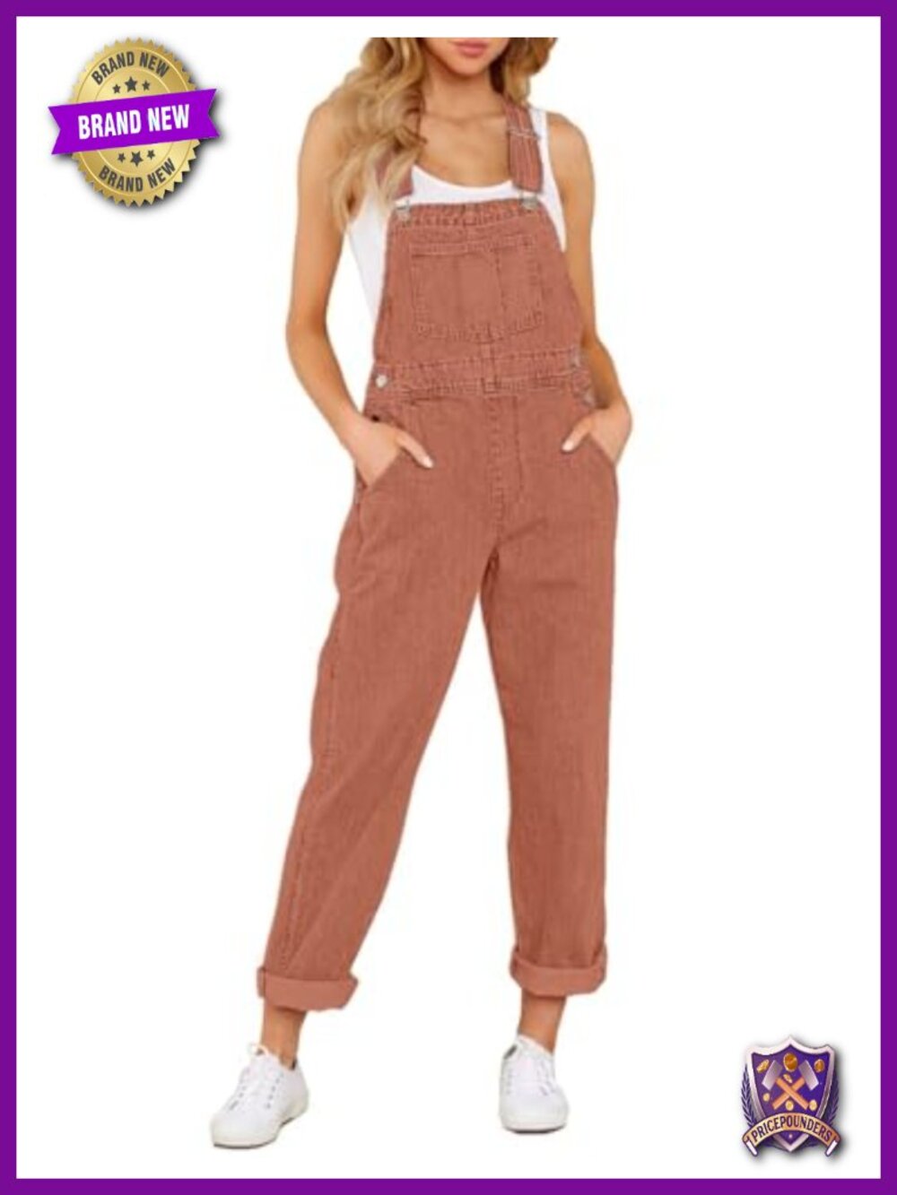 Women's Classic Denim Overalls Adjustable Straps Pockets Bib Jean Jumpsuit